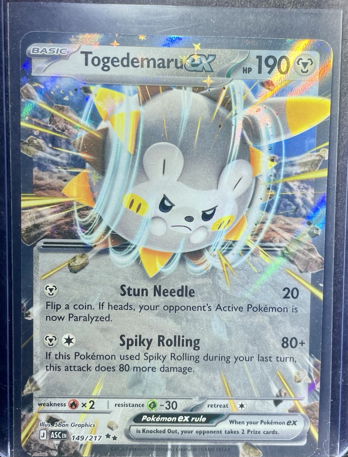 Togedemaru ex 149/217 Double Rare Ascended Heroes Pokemon Near Mint