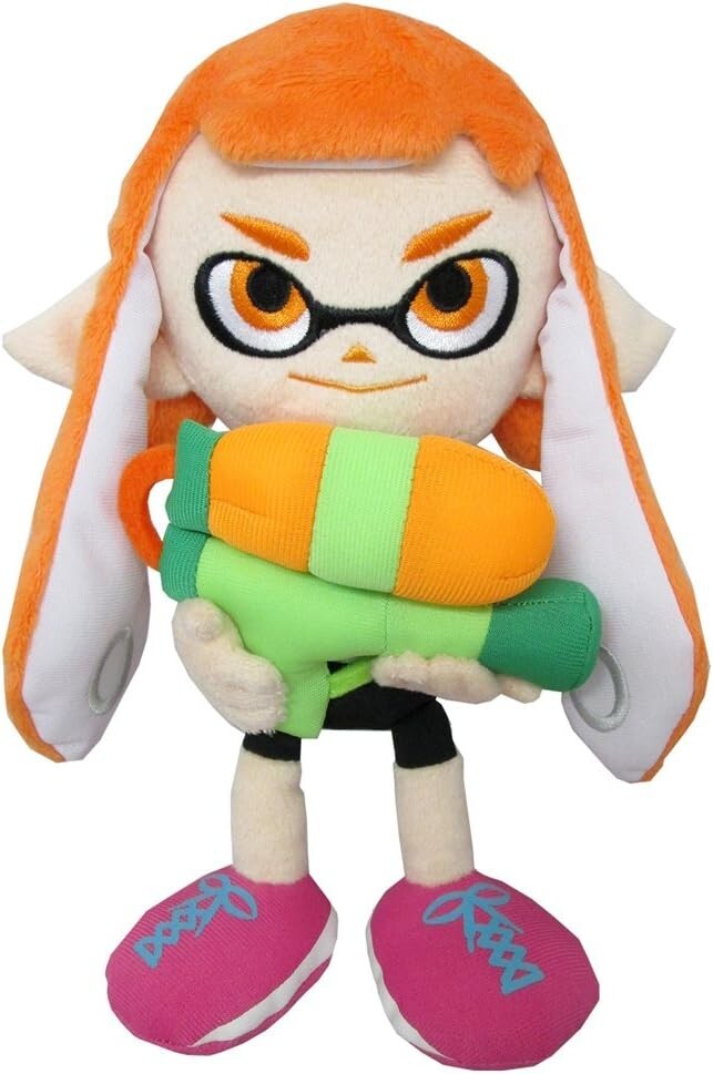 Peluche Sanei Splatoon Series ~ 8,5 Girl A Femmina Inkling dal Giappone usato