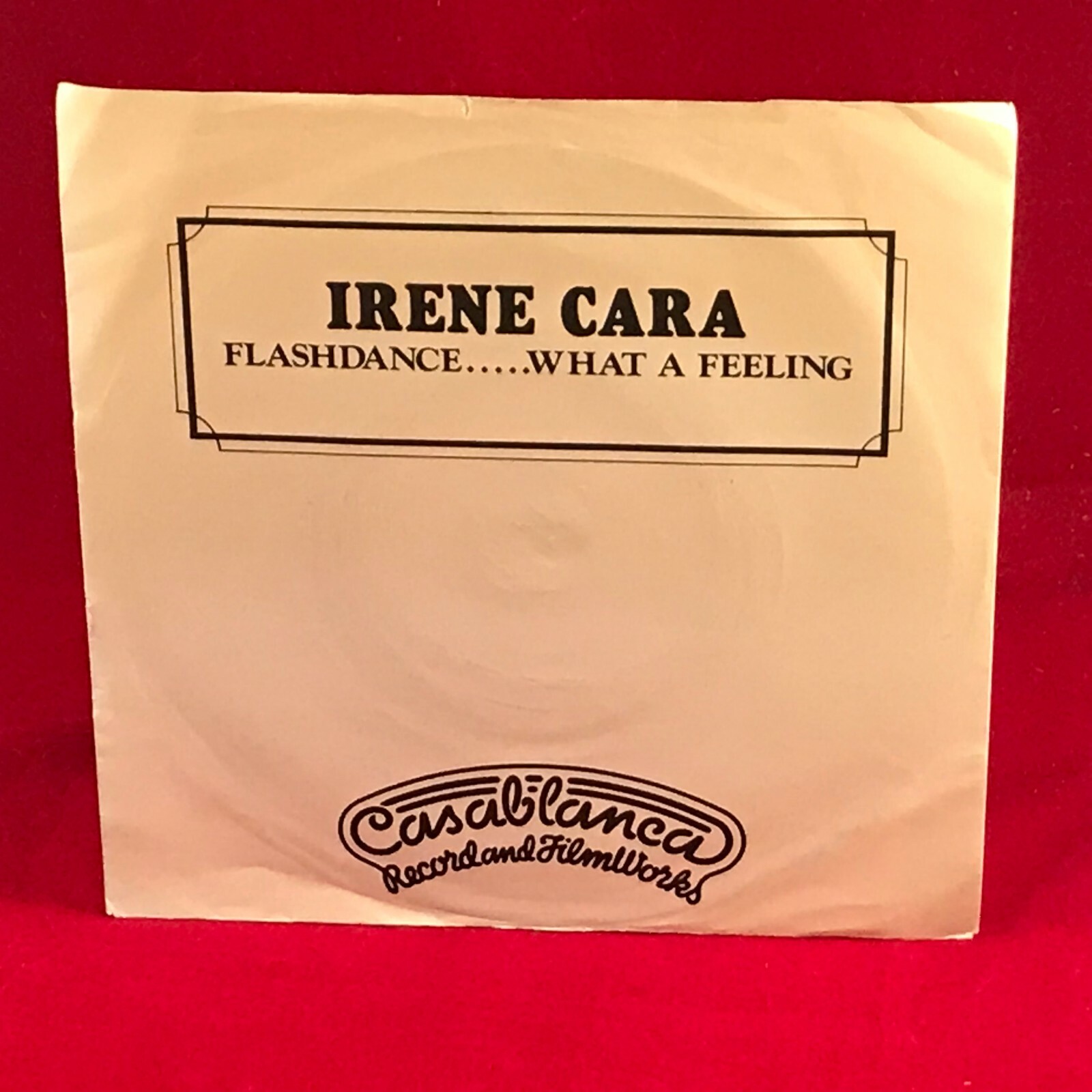 IRENE CARA Flashdance What A Feeling 1983 UK 7" vinyl single  45 record
