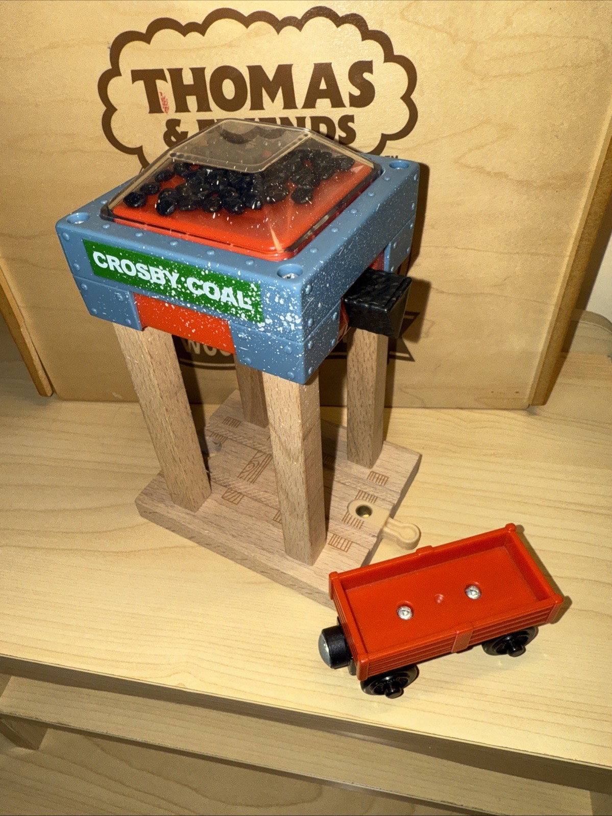 SNOWY CROSBY COAL HOPPER ! THOMAS FRIENDS TRAIN WOODEN RAILWAY HOLIDAY