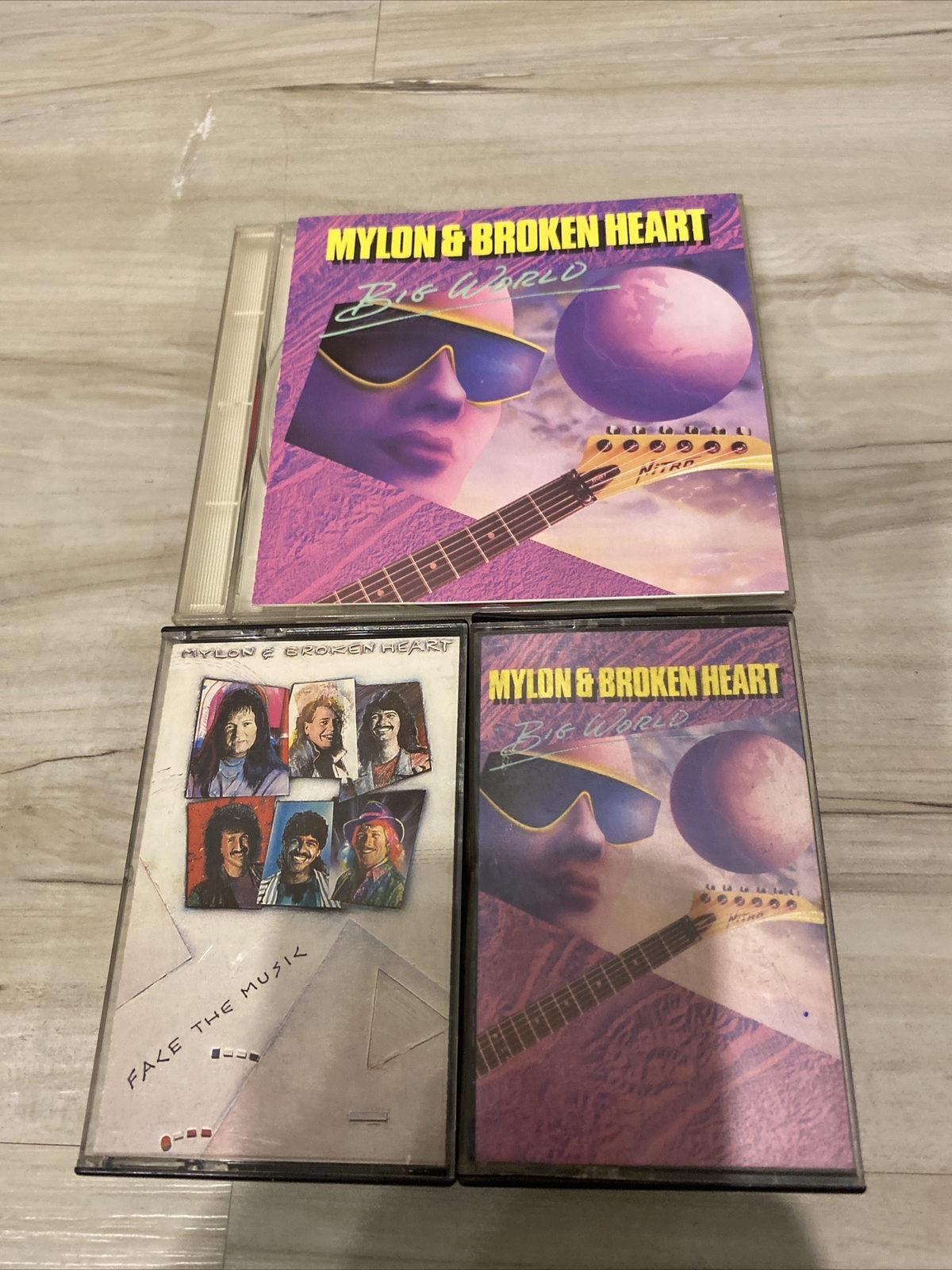 MYLON LEFEVRE & BROKEN HEART - Big World - CD  & Face The Music Big World Tapes