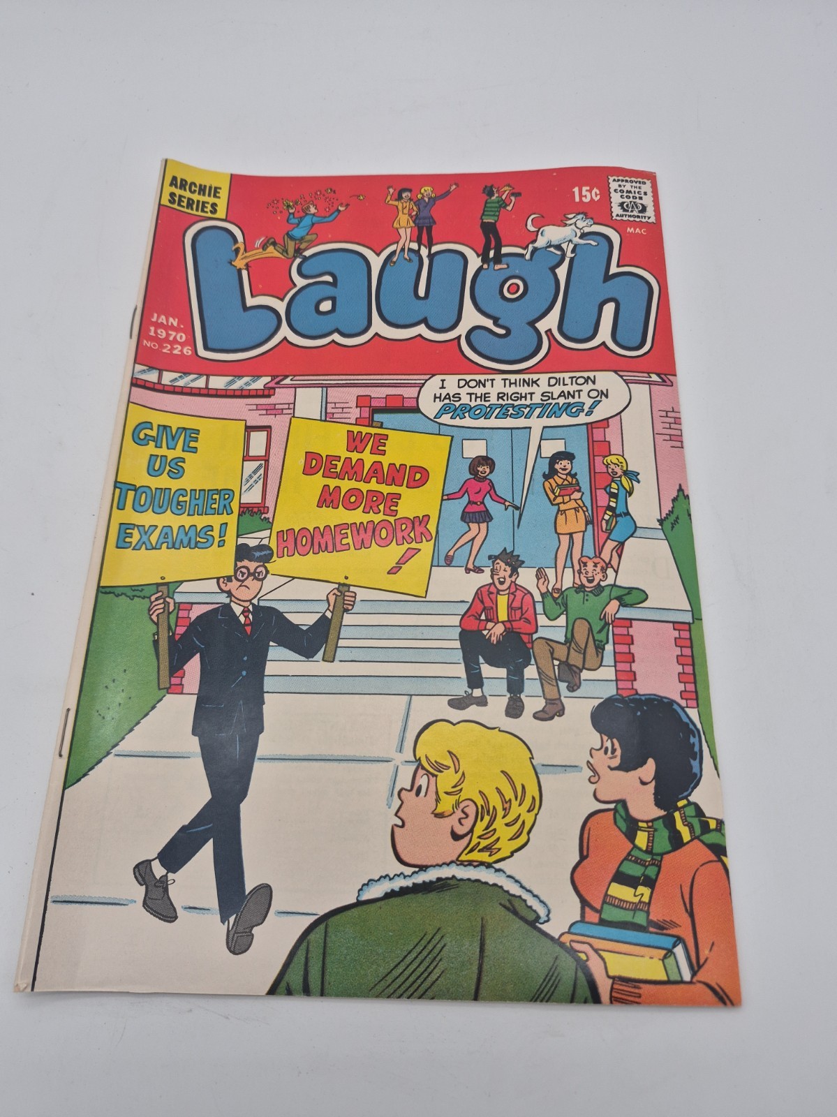 Laugh #226 Archie Serie 1970 Età del Bronzo Al Hartley Arte Vintage