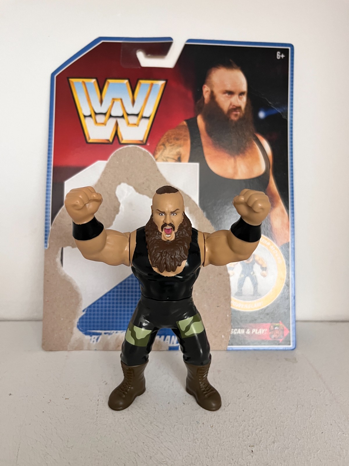 WWE MATTEL RETRO SERIES 8 BRAUN STROWMAN WRESTLING GIOCATTOLO ACTION FIGURE HASBRO WWF