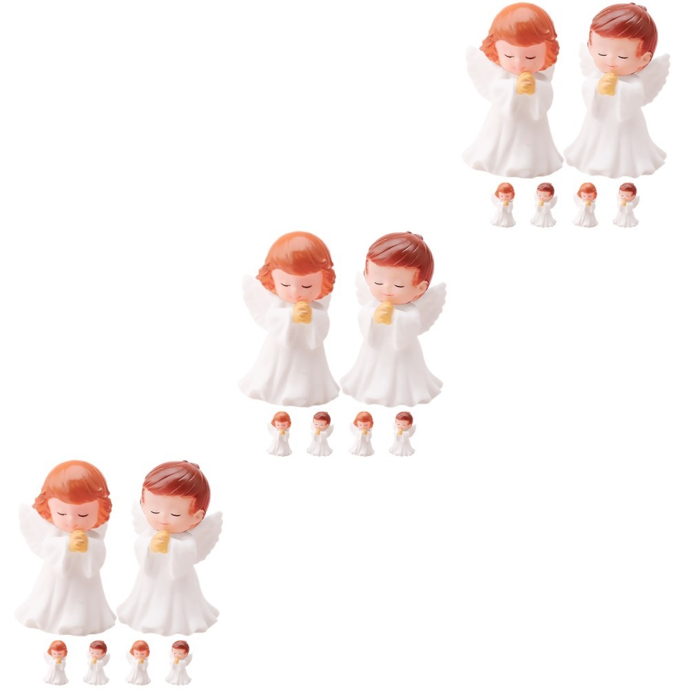 18Pcs Reusable Vinyl Angel Figurines Assorted Color Beautiful Kids Room Decor