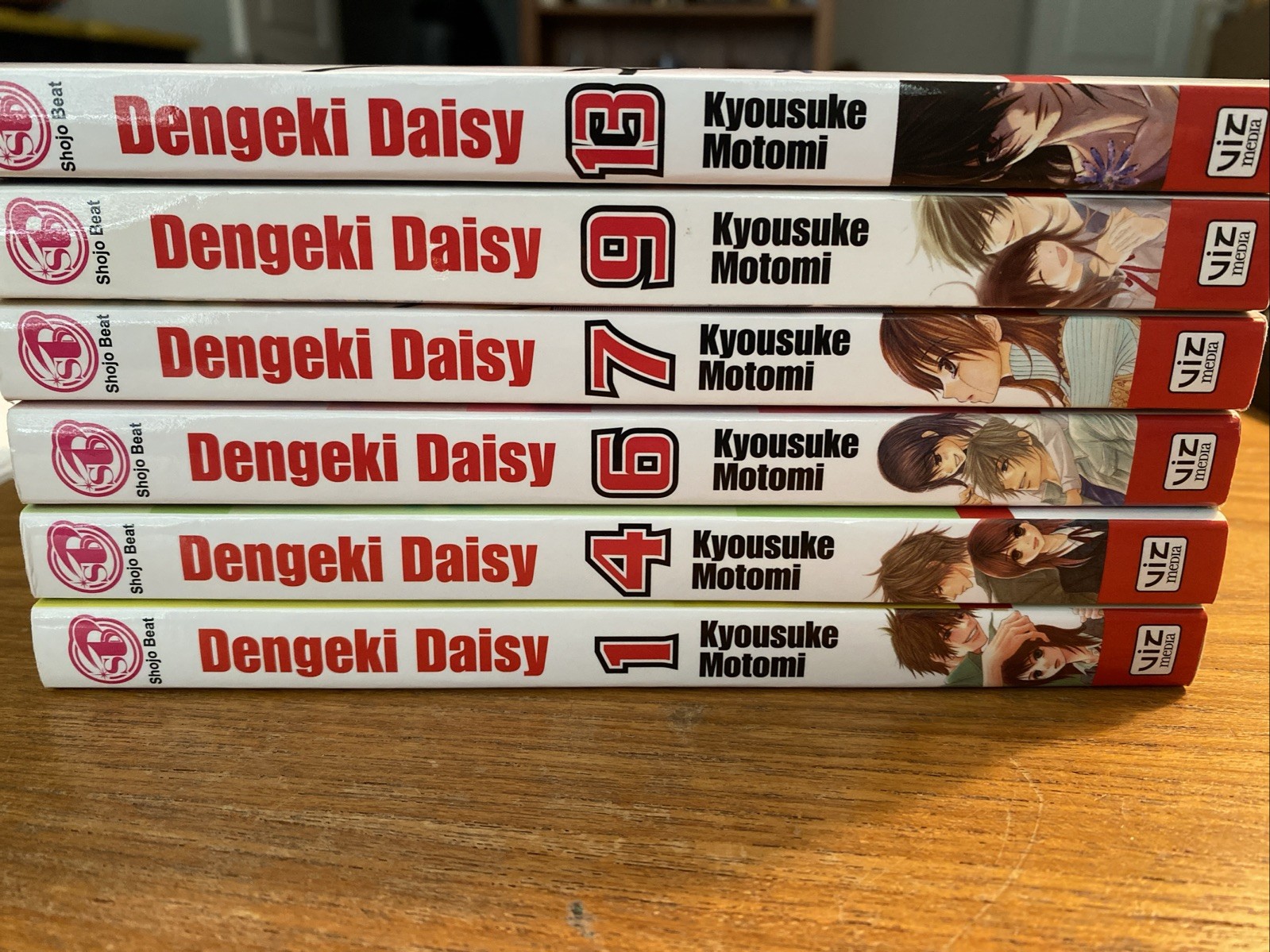 Lotto di 6 Dengeki Daisy Manga Set Volumi 1, 4, 6, 7, 9 e 13 ~ Inglese Raro Fuori Produzione