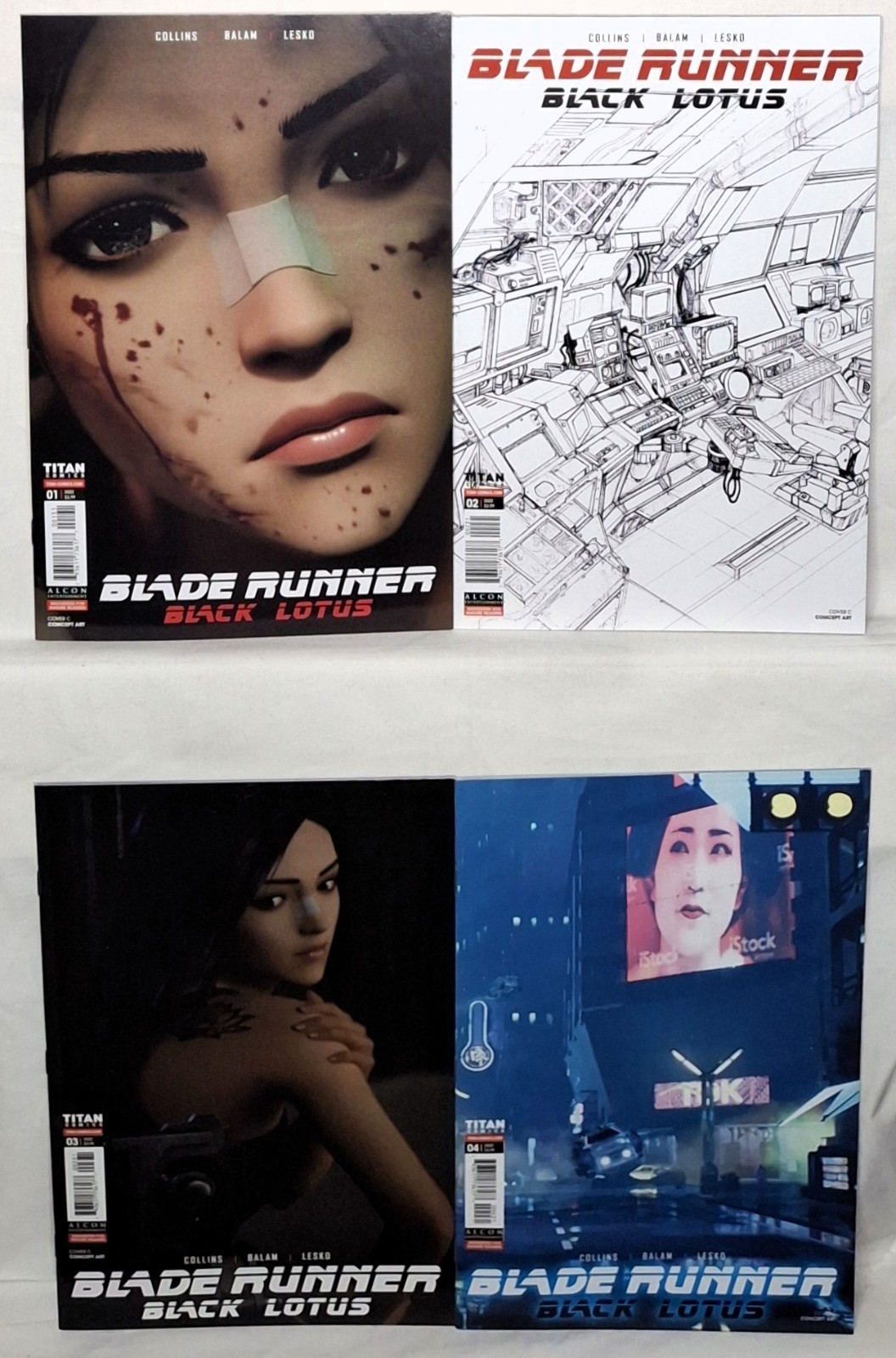 BLADE RUNNER Black Lotus #1 - 4 | Set di copertine variante concept art | Titan Comics
