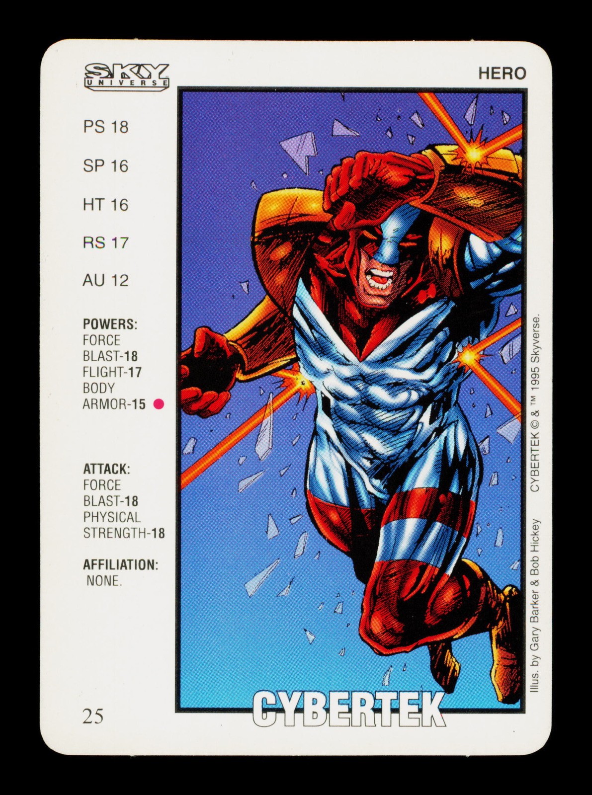 Cybertek 25 carte potere eroe carta da collezione