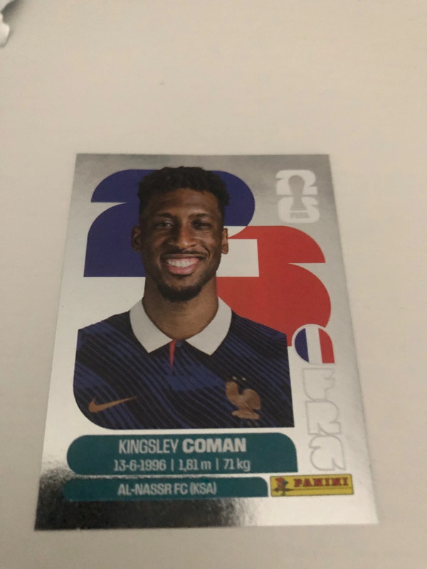 Sticker Kingsley Coman de la coupe du monde panini de 2026