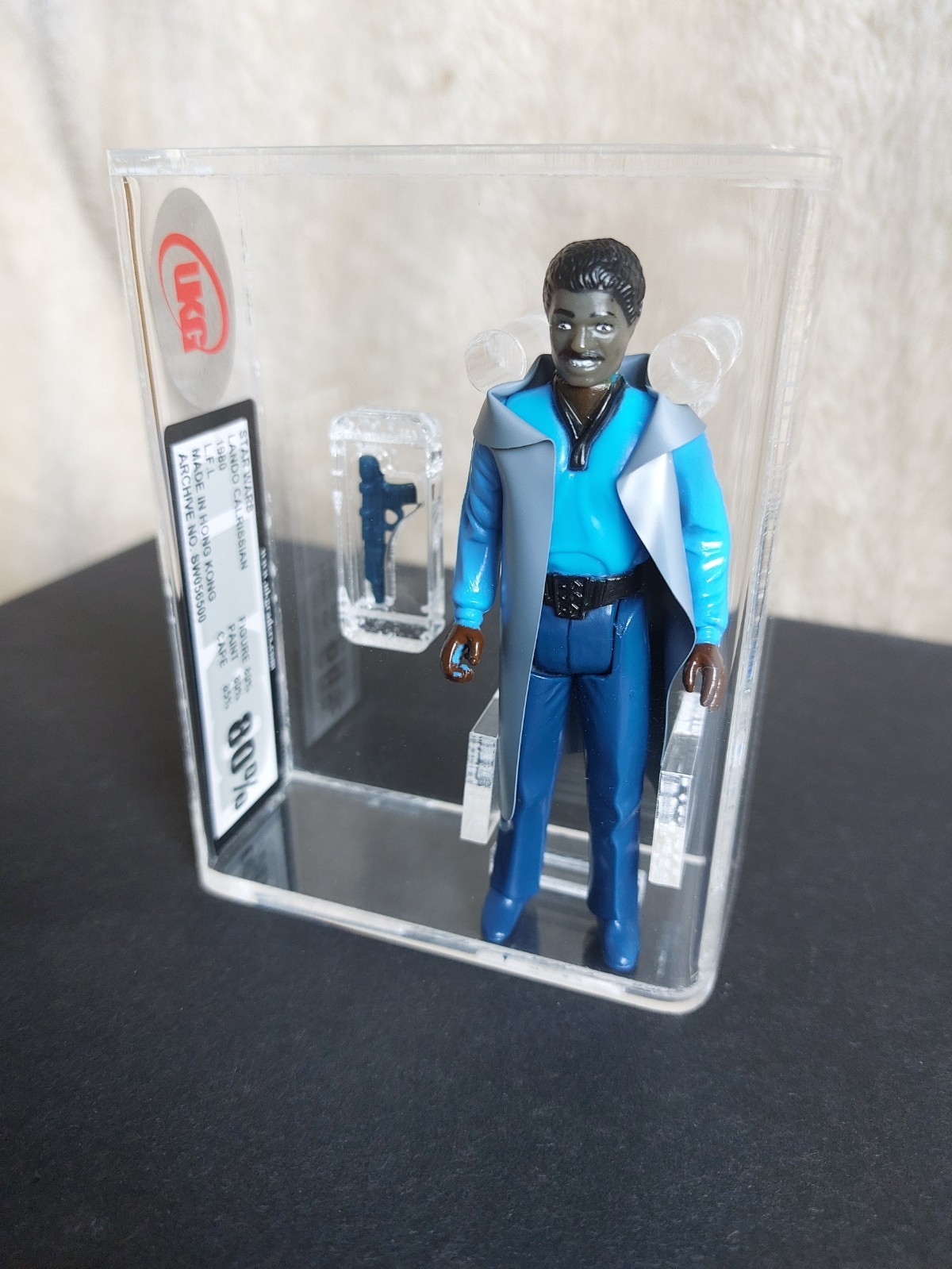 GRADO VINTAGE STAR WARS UKG 80% 85% - LANDO CALRISSIAN - TESTA SCURA - RARO