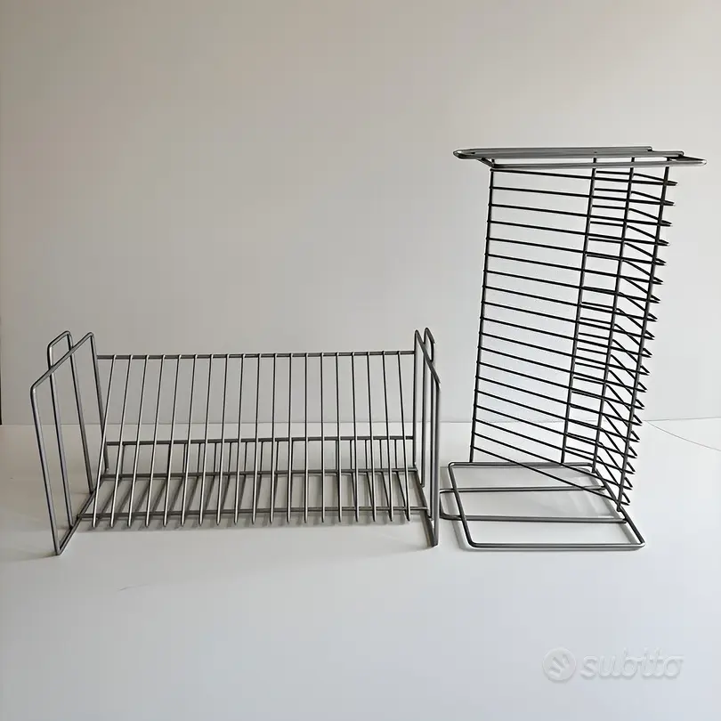 2 Porta CD Ikea VINK vintage in metallo impilabili