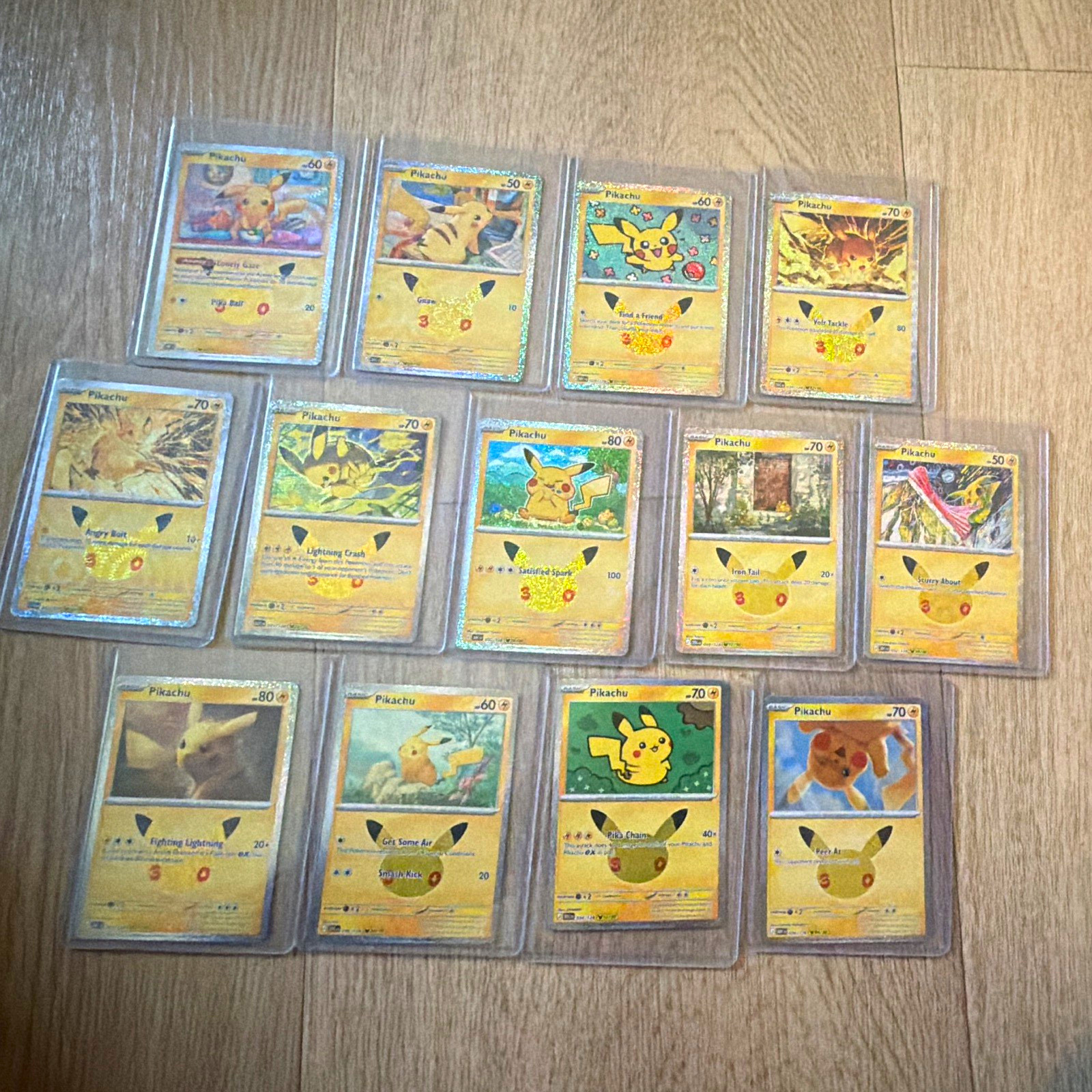  Pokemon 30th Celebrations Pikachu Holo Promo 13-Card Lot .. Super Hot
