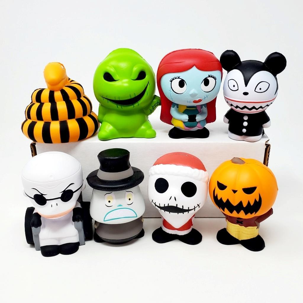 Nightmare Before Christmas Squish 'Ums Halloween Town Complete Set of 8 (Bin73)