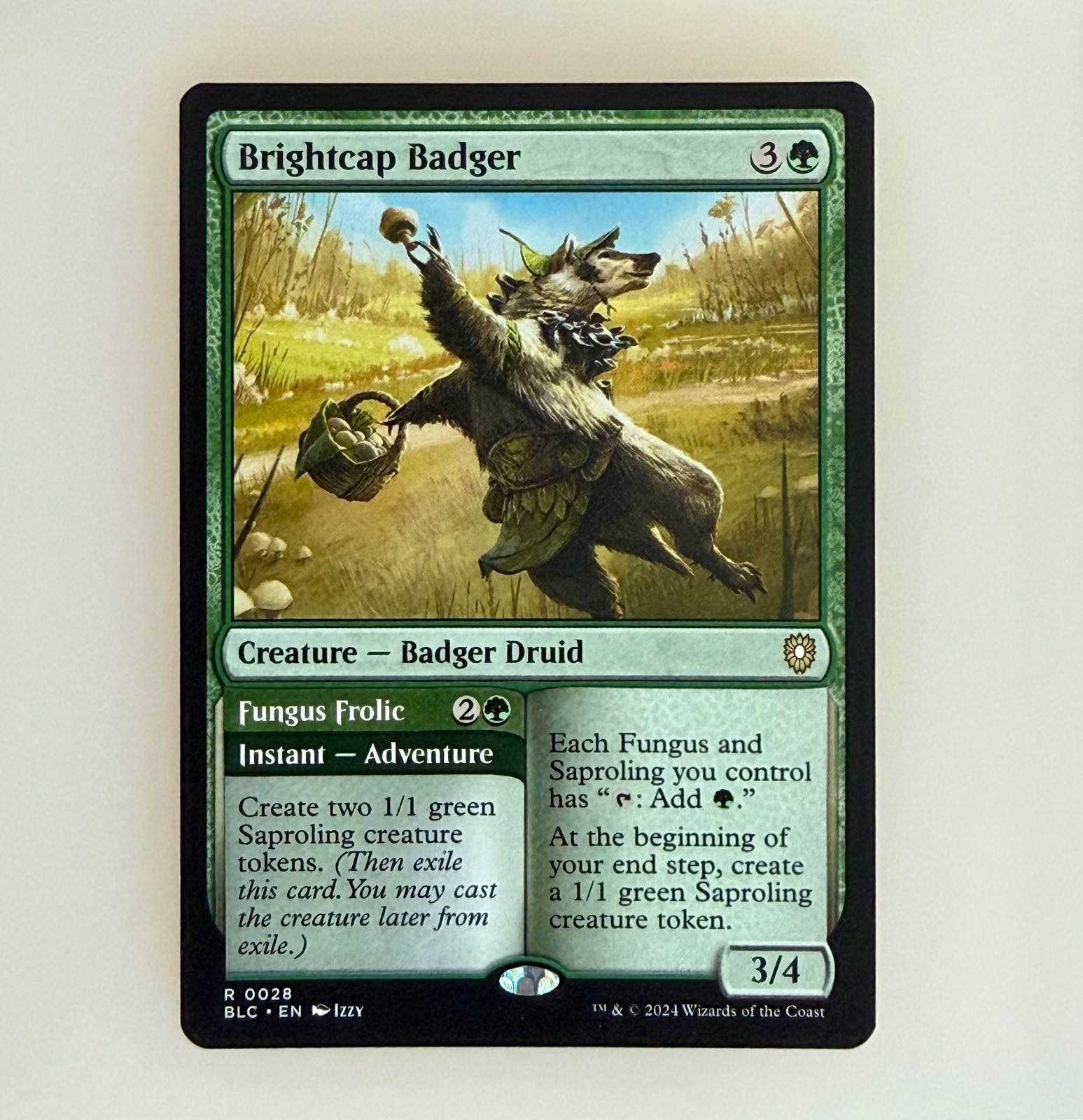 Magic: The Gathering Brightcap Badger Commander: Bloomburrow NM