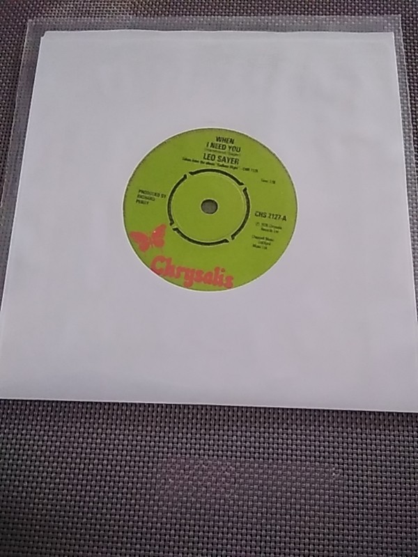 a5b2 when I need you leo sayer 7inch single record 1976 chrysalis chs 2127