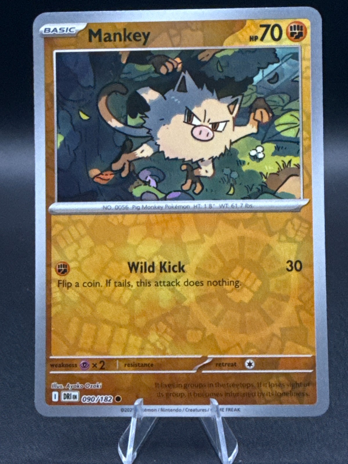 MANKEY - POKEMON TCG - RIVALI DESTINATI - REVERSE HOLO - 090/182