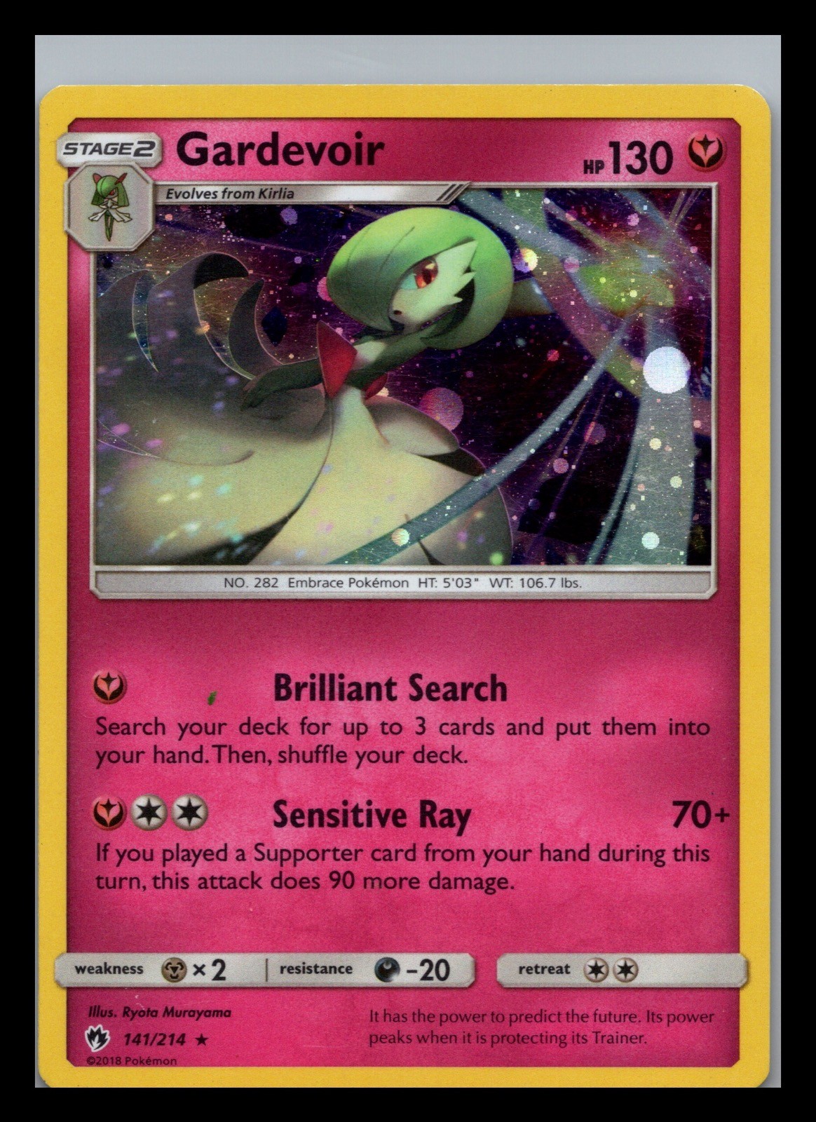Gardevoir 141/214 Holo Raro Pokemon Tuono Perduto Giocato Moderatamente