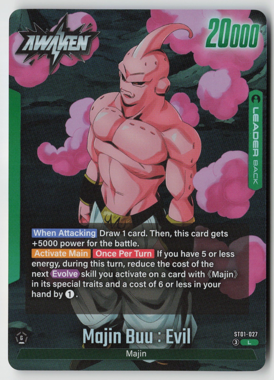 Majin Buu/Majin Bu: Pure Evil // Majin Bu: Evil ST01-027 NM
