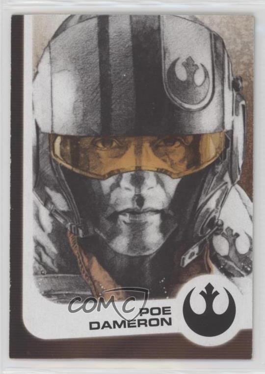 2017 Star Wars: Journey to The Last Jedi Illustrated Characters Poe Dameron 1ar2