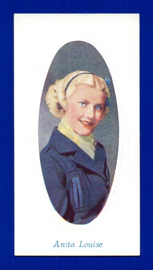 ANITA LOUISE 1936 GODFREY PHILLIPS EMBOSSED SCREEN STARS #6 EXCELLENT NO CREASES