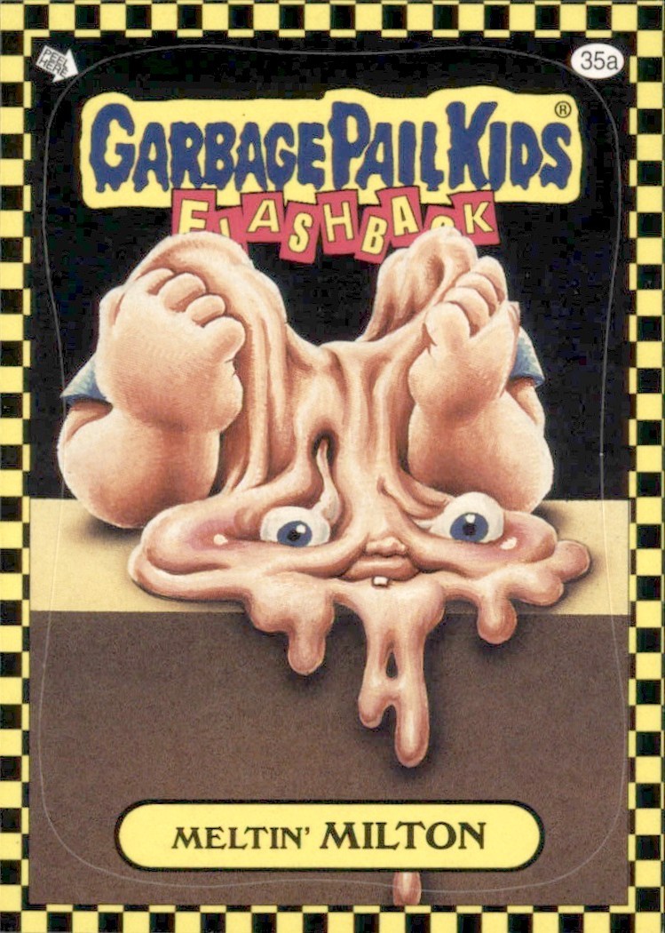 2010 Topps Garbage Pail Kids Flashback Series 1 - Meltin' MILTON Card #35a