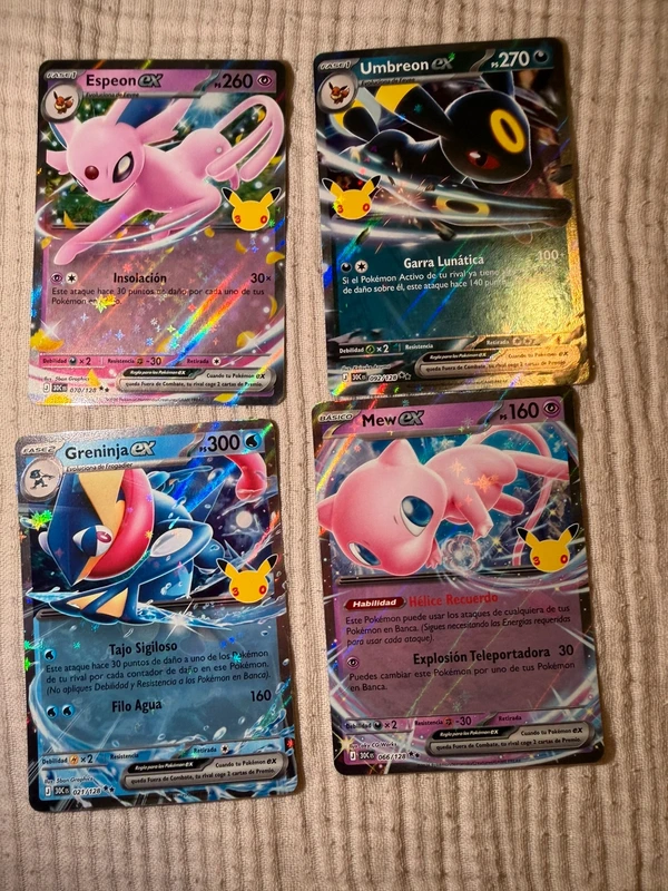 Lote 4 cartas Pokémon