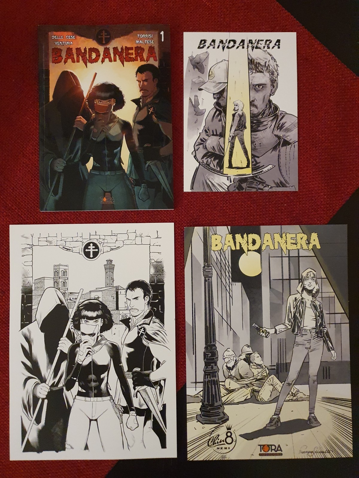 BANDANERA NUMERO 1 + 3 LITOGRAFIE - TORA EDIZIONI - NUOVO