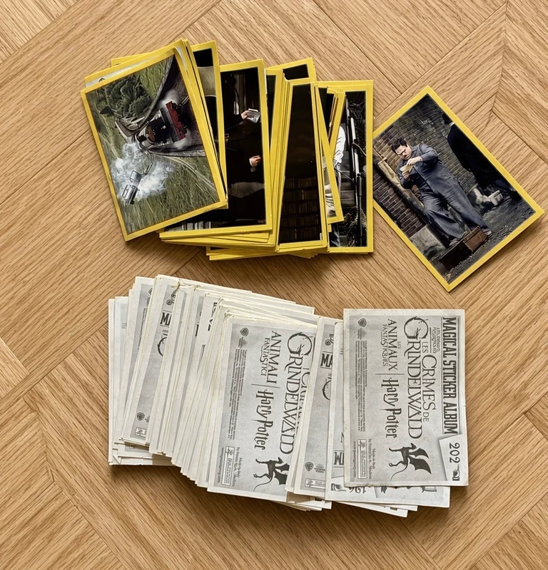 Harry Potter Magical Sticker Album Fantastic Beasts Grindelwald Figurine E Adesivi Vintage