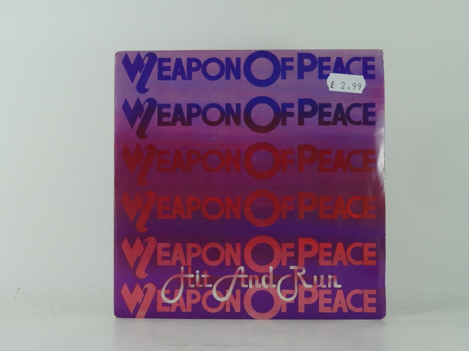 WEAPON OF PEACE HIT AND RUN (6) 2 Track 7" Single including Picture Sleeve SAFAR