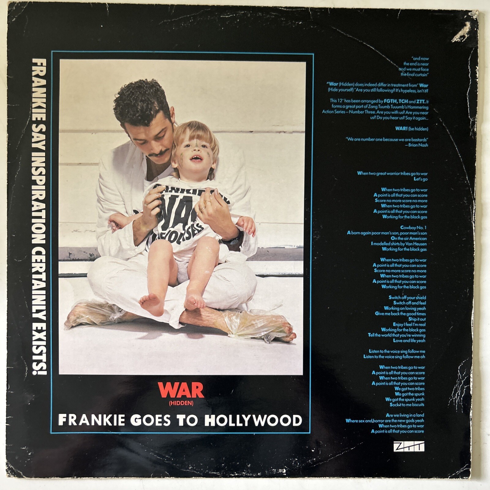 Frankie Goes To Hollywood War Vinyl Record 12" Single 1984 ZTT WARTZ 3 VG/VG