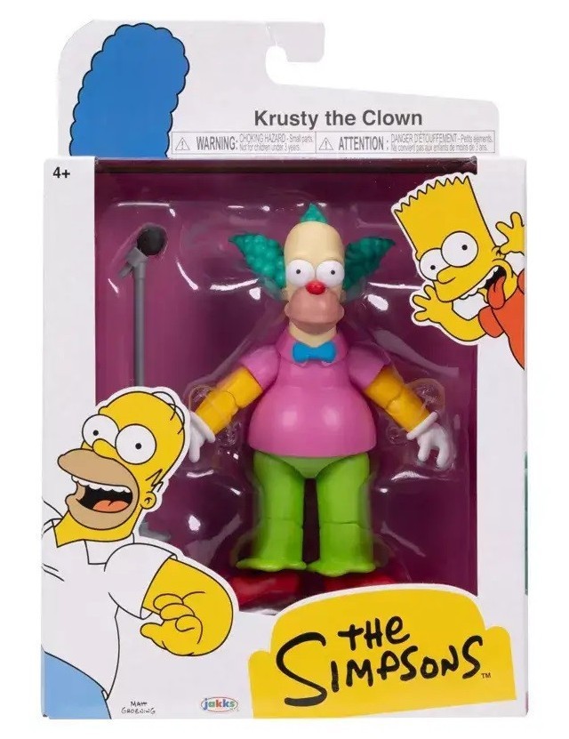 JAKKS Pacific The Simpsons Wave 2 Krusty the Clown Figura 5" Nuova Sigillata