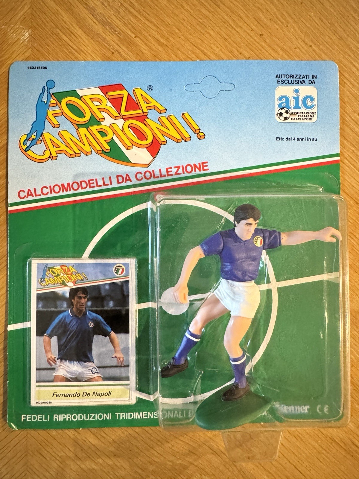Figurina calcio Kenner Forza Campioni Fernando De Napoli Italia 1989 sigillata MOC