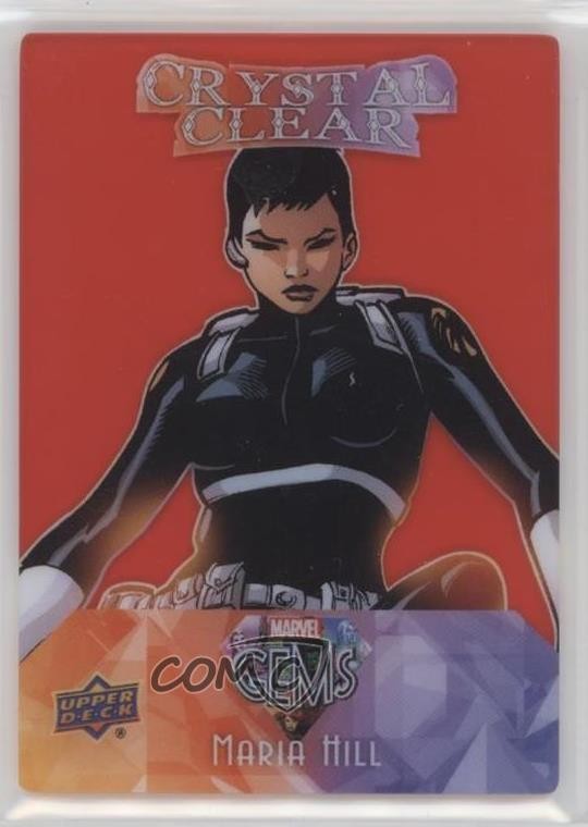 2016 Upper Deck Marvel Gems Crystal Clear Red Maria Hill #CC-7 1bw