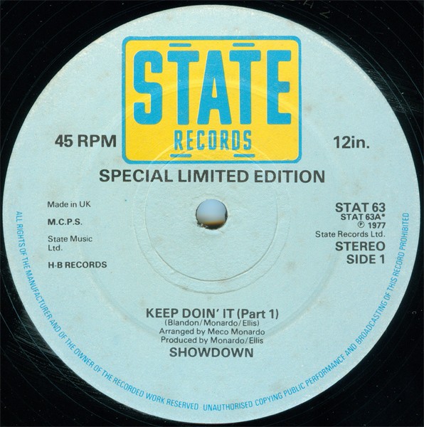 Showdown - Keep Doin' It (Part 1) (12", Ltd) (Very Good Plus (VG+)) - 4269021594