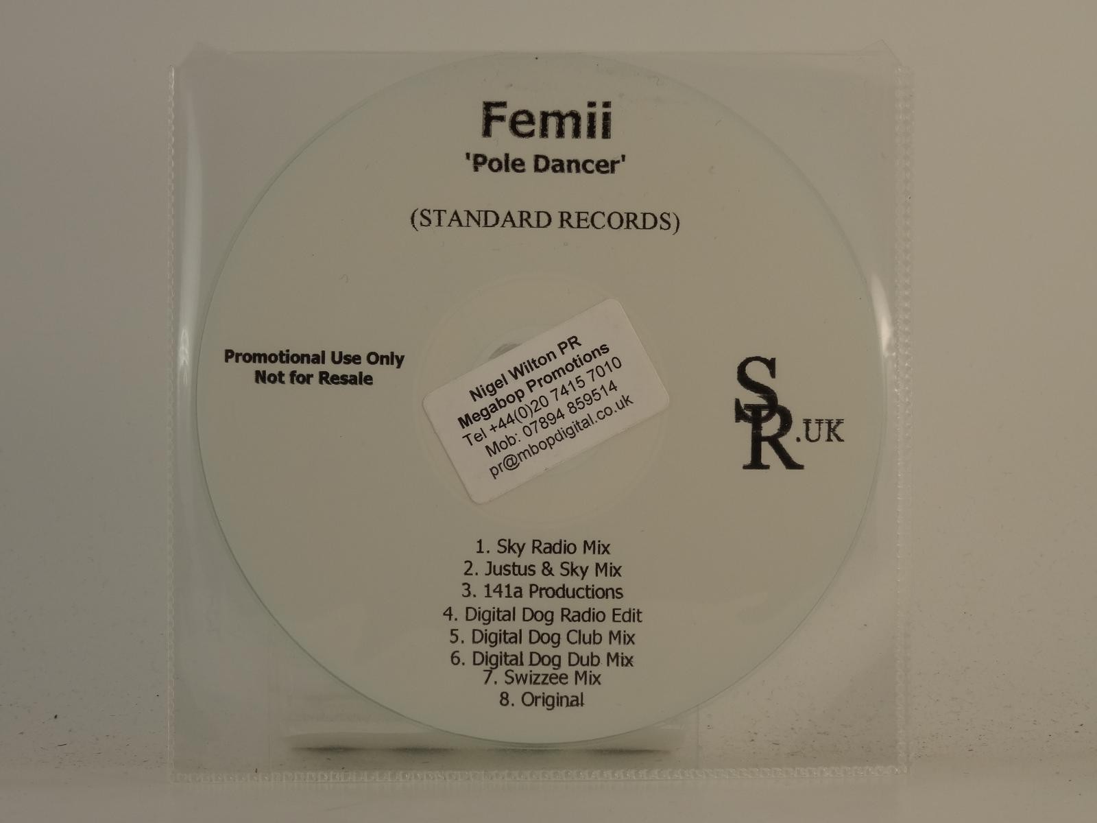 FEMII POLE DANCER (H1) 7 Track Promo CD Single including Plastic Sleeve SR UK