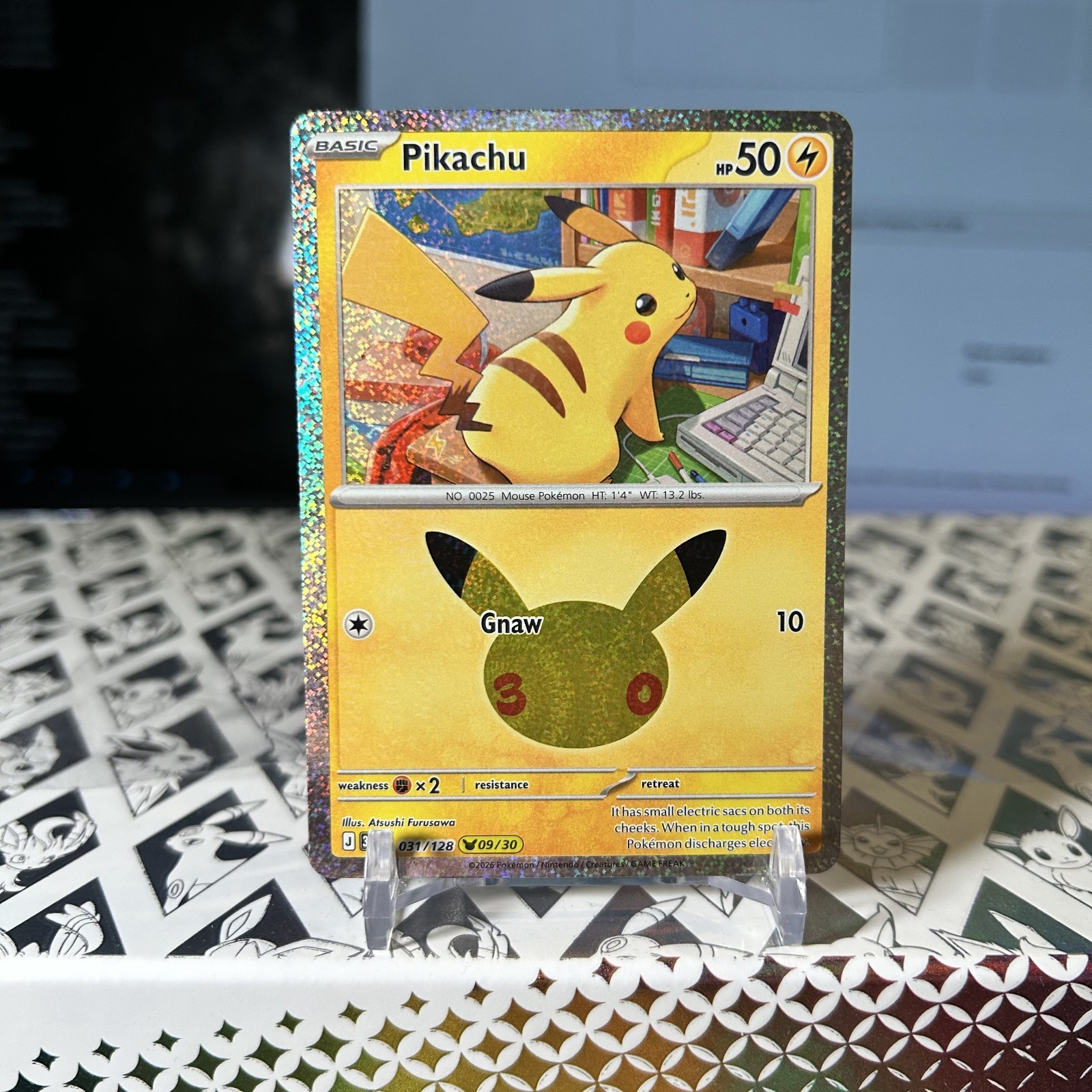 Pikachu 031/128 Pikachu Rare ME: 30th Celebration NM/M Holo HS38