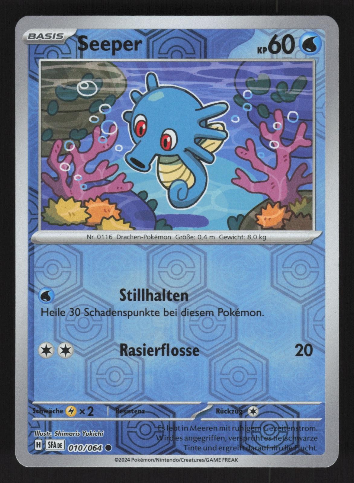 TEDESCO Horsea 010/064 Favola Avvolta SFA Reverse Holo Shimaris Yukichi Pokemon