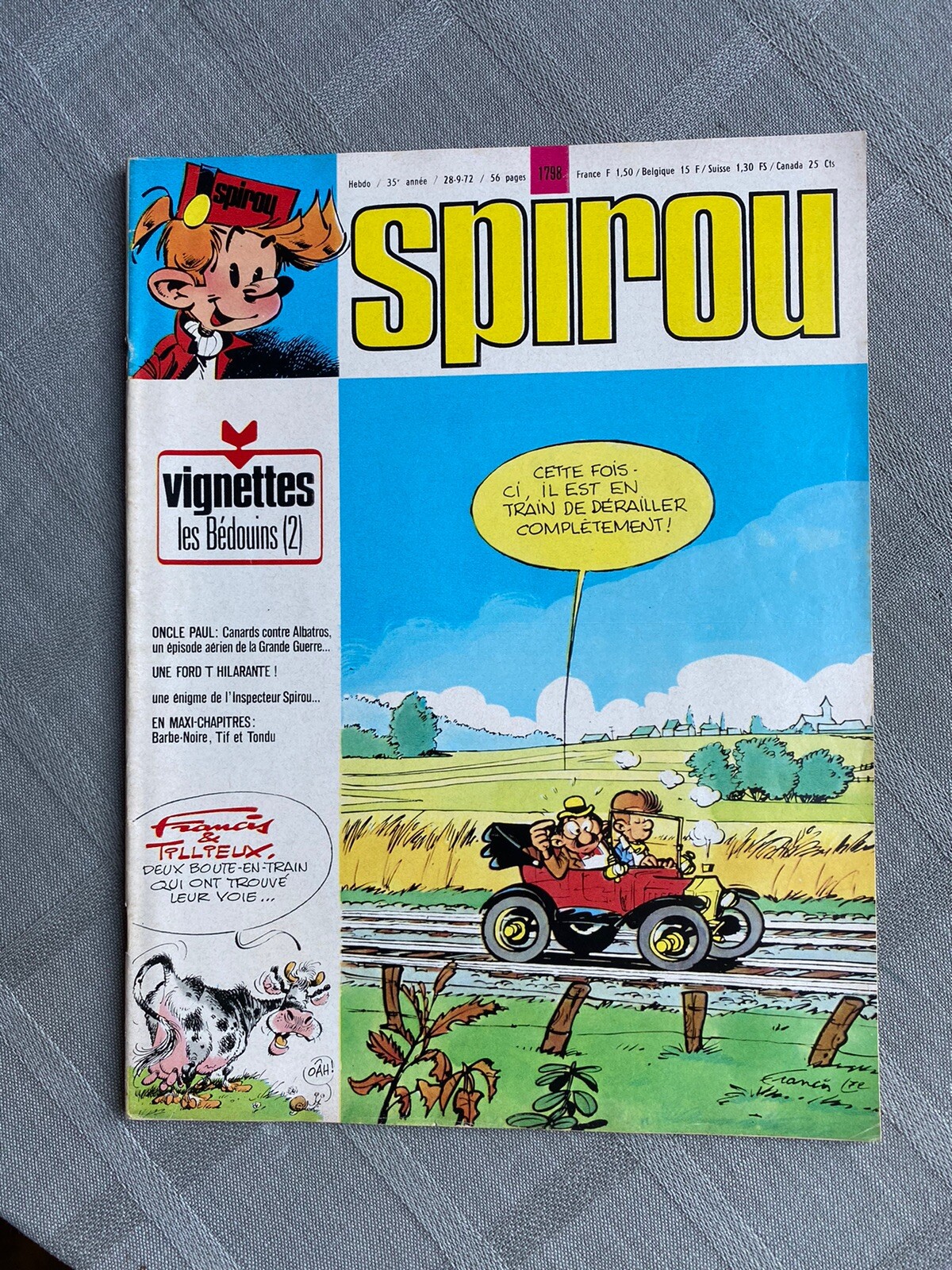 Hebdo Spirou N°1798 Buon Stato Completo Del Supplemento Vignette I Beduini