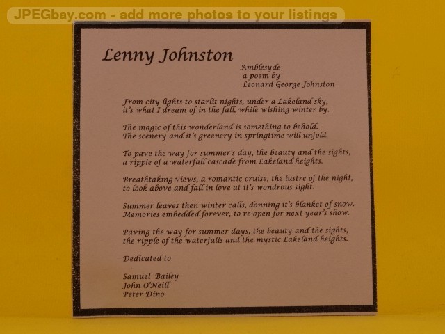 LENNY JOHNSTON LENNY JOHNSTON (1251) Audio CD UNKNOWN