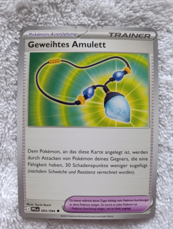 Pokémon Karte Geweihtes Amulett Einzelkarte Sammelkarte