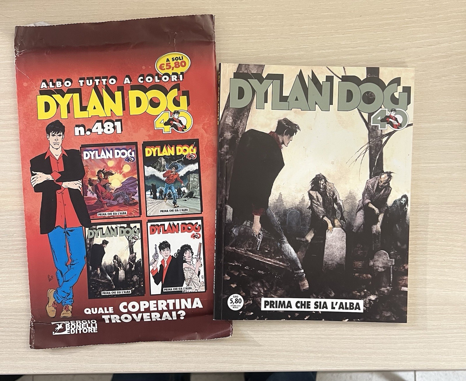 Sergio Bonelli Editore Dylan Dog n. 481 Prima che sia l'alba, albo a colori