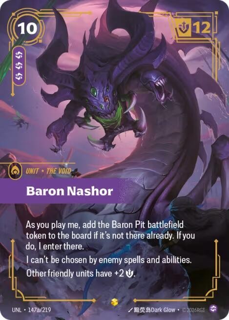 Baron Nashor (Alternate Art) [Unleashed] 147a/219 NM Foil