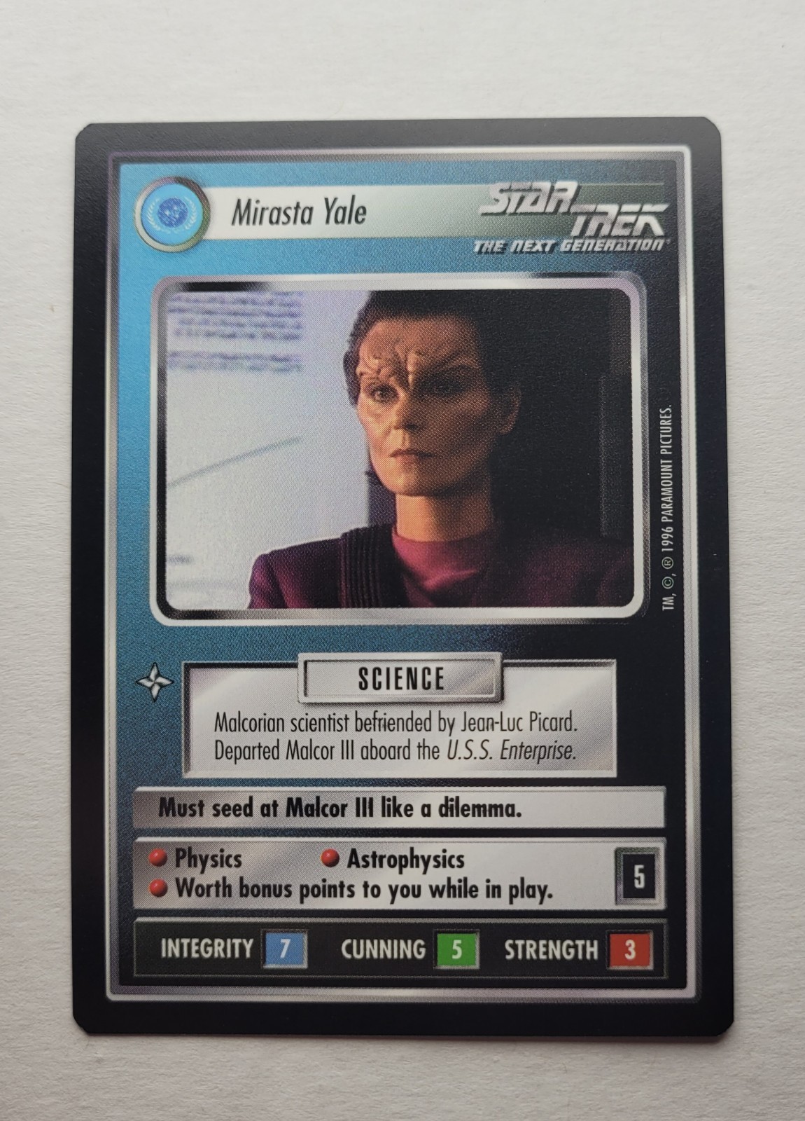 Star Trek CCG: MIRASTA YALE + BONUS | Non Comune | RISPARMIA FINO AL 25% | 1E Q Cont