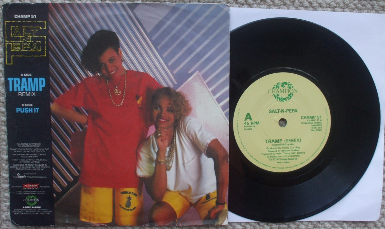 Salt N Pepa - Tramp / Push It - EX- 45 + PS