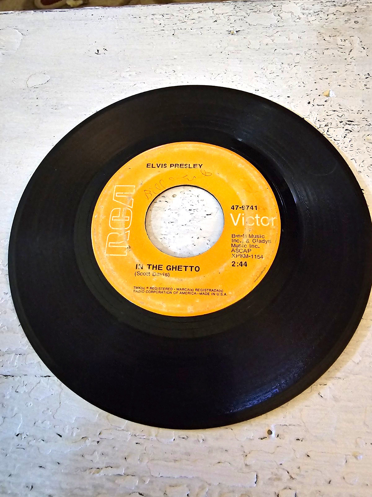 Elvis Presley In The Ghetto/Any Day Now 7" 45 RPM RCA Victor 47-9741