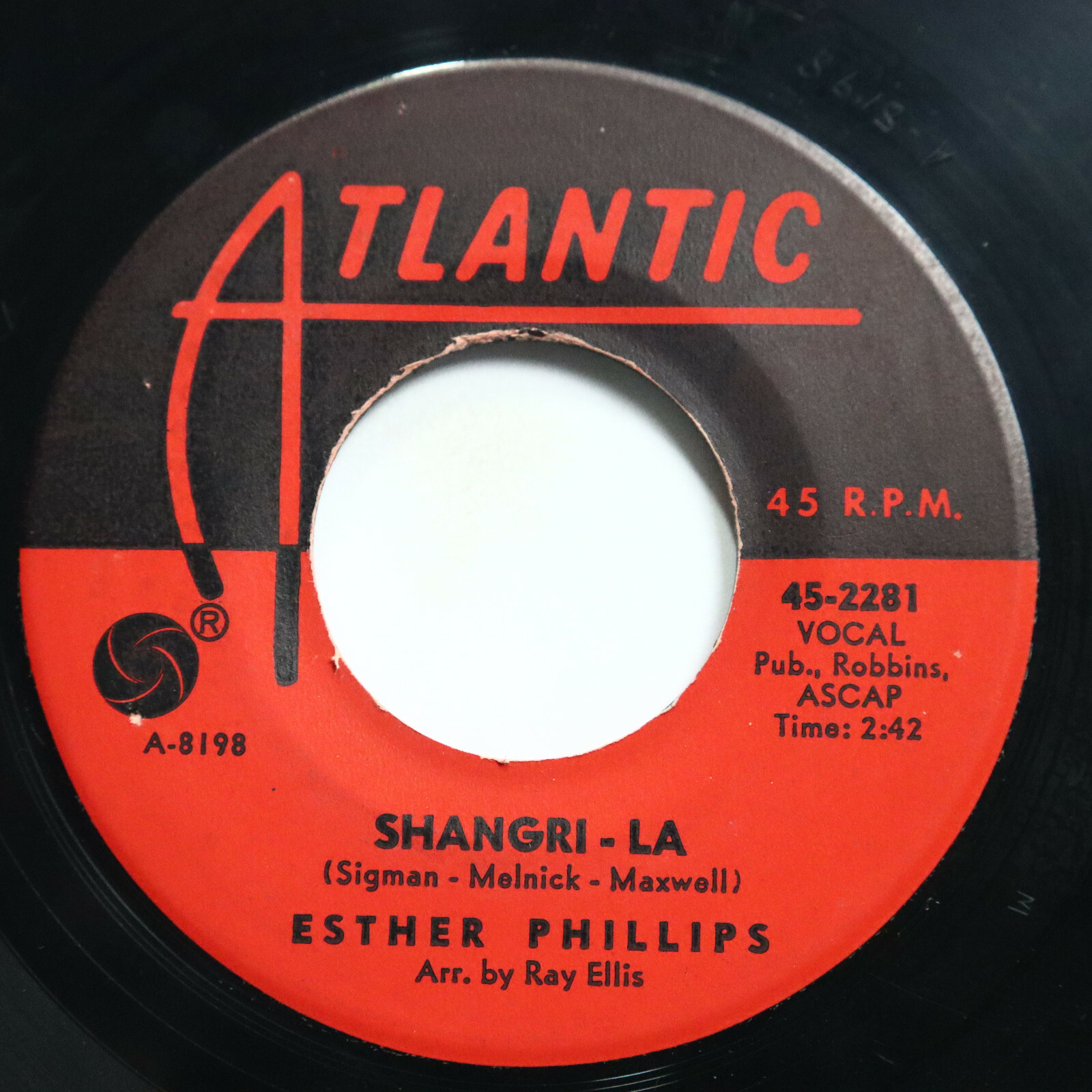 ESTHER PHILLIPS - SHANGRI-LA / AND I LOVE HIM - ATLANTIC 45-2281 SOUL 45 RPM