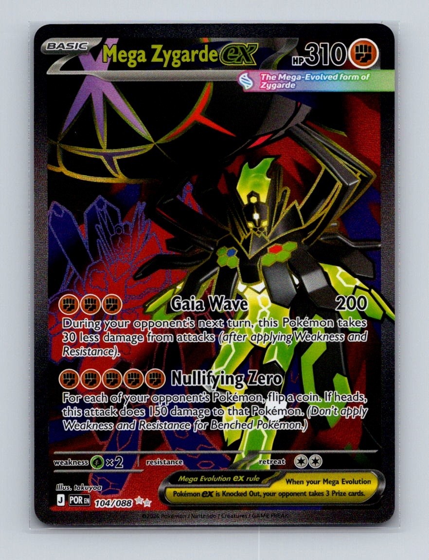 Mega Zygarde 104 2026 Pokemon Perfect Order Full Art Ultra Rare Card NM+ (a)