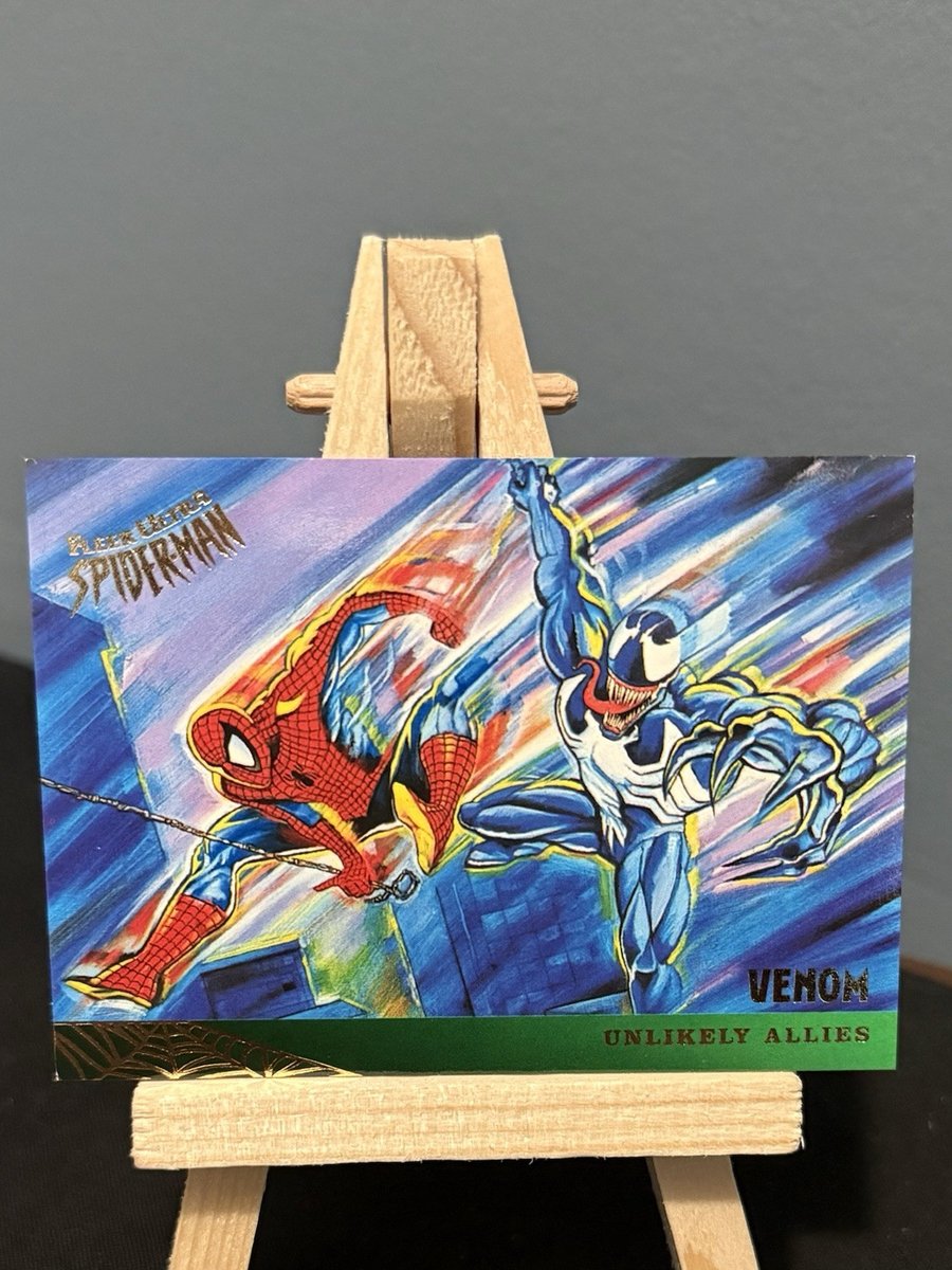 Fleer Ultra Spiderman Venom Unlikely Allies Trading Card #134 Gold Foil 1995