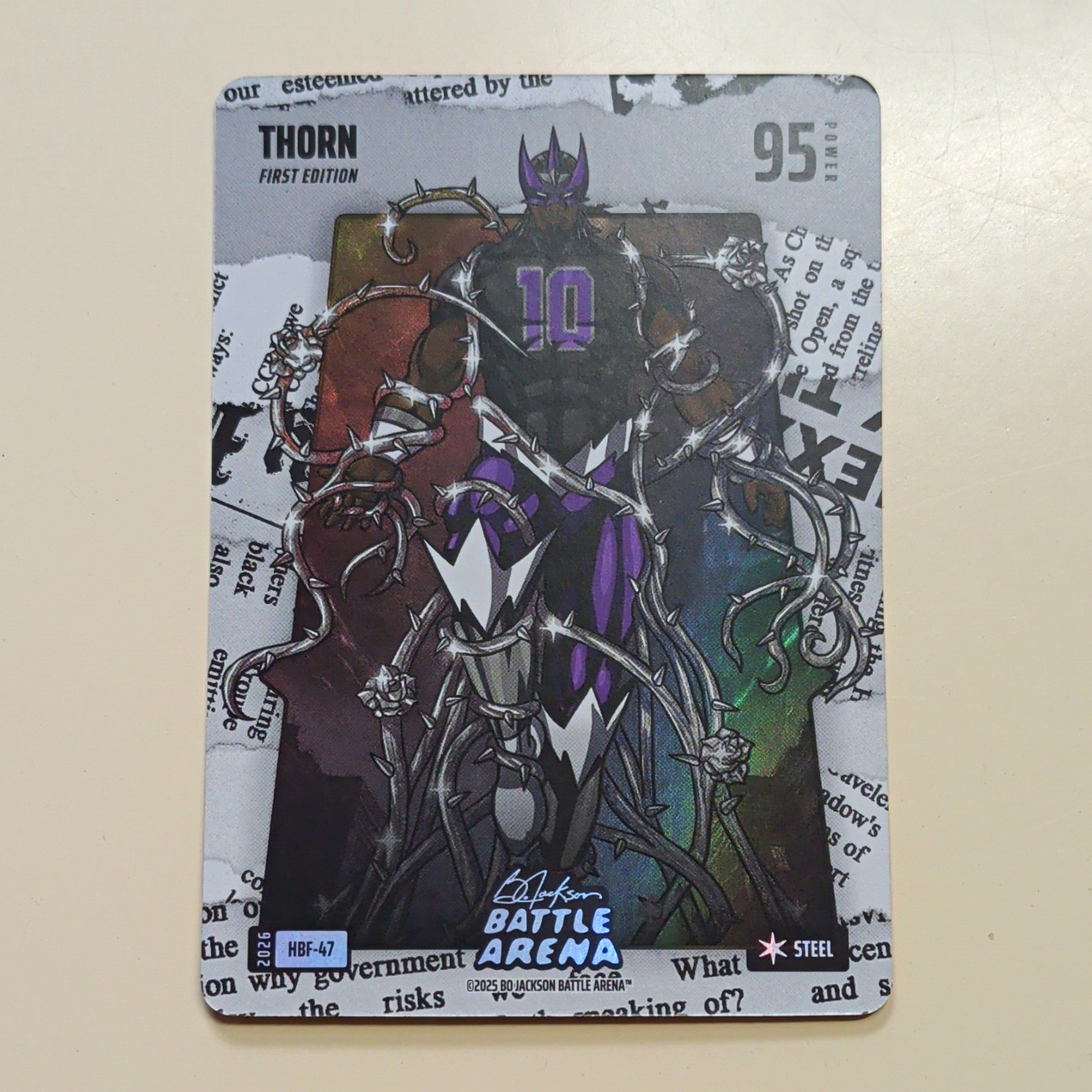 Bo Jackson Battle Arena 2025 Prima Edizione Acciaio HBF-47 Spina Carta Non Sportiva