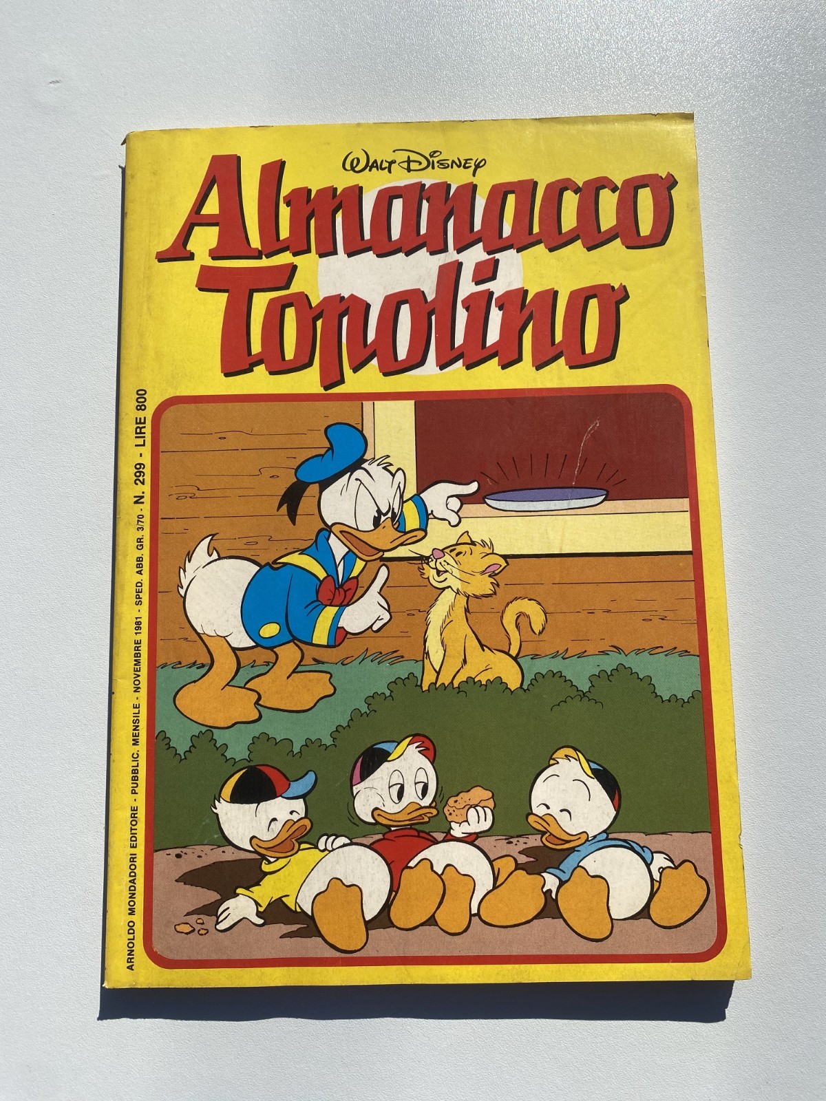 ALMANACCO TOPOLINO N. 299 MONDADORI WALT DISNEY ORIGINALE CON BOLLINO