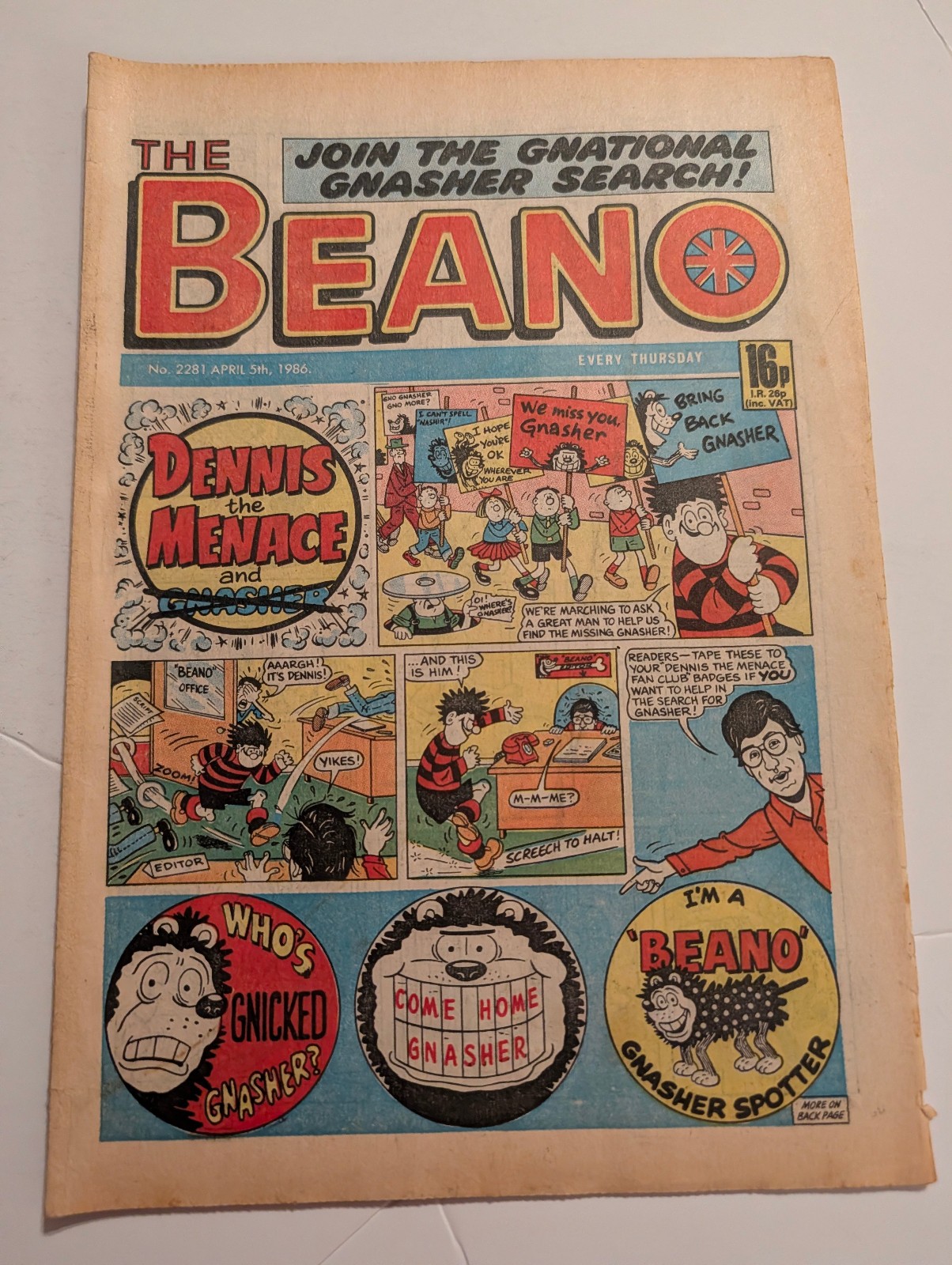 Beano Comic No 2281, April 5th 1986.
